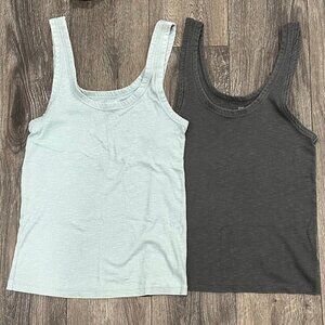 Universal Thread Tank Top Bundle - Light Blue & Grey, Size Medium